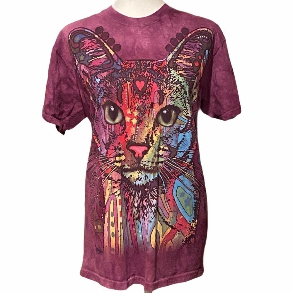 The Mountain Hippie Cat T Shirt Sz Medium Tye Dye